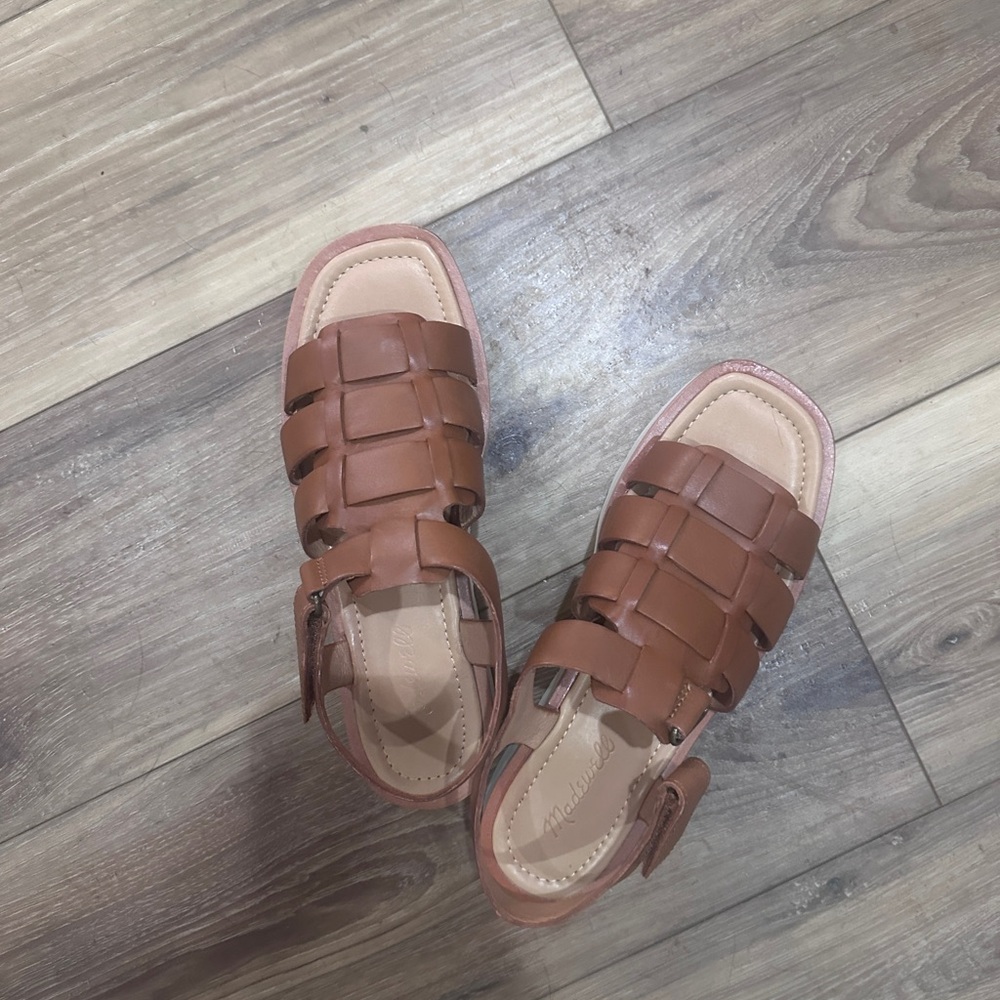 Madewell Brown Fisherman Sandals